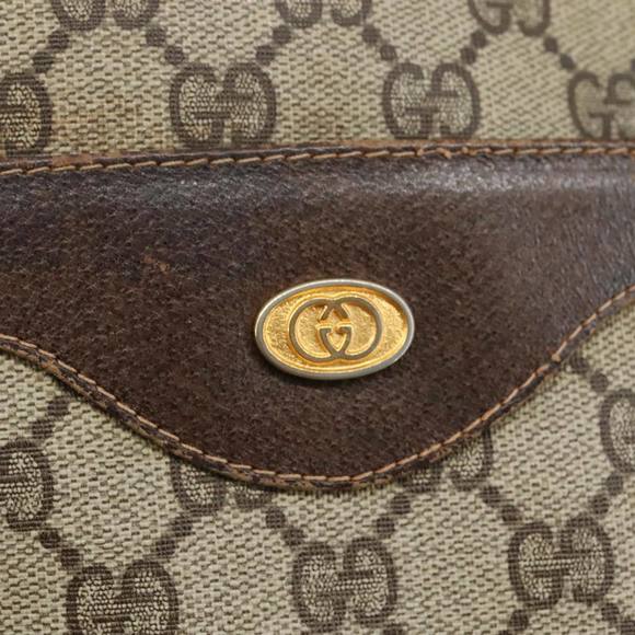 GUCCI GG Supreme Web Sherry Line Tote Bag PVC Beige Red 16 002 4487 Auth 107970 - Picture 14 of 16